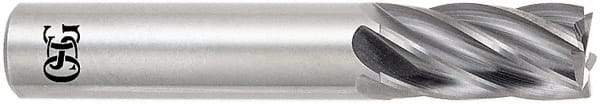 OSG - 22mm, 38mm LOC, 22mm Shank Diam, 102mm OAL, 6 Flute, Solid Carbide Square End Mill - Single End, Uncoated, Spiral Flute, 30° Helix, Centercutting, Right Hand Cut, Right Hand Flute, Series 461 - Apex Tool & Supply