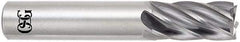 OSG - 25mm, 38mm LOC, 25mm Shank Diam, 102mm OAL, 6 Flute, Solid Carbide Square End Mill - Single End, Uncoated, Spiral Flute, 30° Helix, Centercutting, Right Hand Cut, Right Hand Flute, Series 461 - Apex Tool & Supply