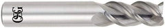 OSG - 1", 1-1/2" LOC, 1" Shank Diam, 4" OAL, 3 Flute, Solid Carbide Square End Mill - Single End, Uncoated, Spiral Flute, 45° Helix, Centercutting, Right Hand Cut, Right Hand Flute, Series 445 - Apex Tool & Supply