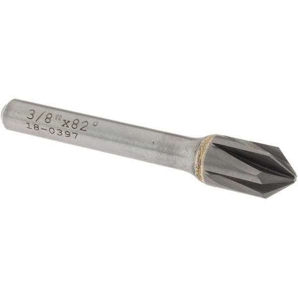 OSG - 3/8" Head Diam, 1/4" Shank Diam, Multi Flute 82° Solid Carbide Countersink - Apex Tool & Supply