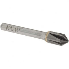 OSG - 3/8" Head Diam, 1/4" Shank Diam, Multi Flute 82° Solid Carbide Countersink - Apex Tool & Supply