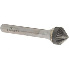 OSG - 1/2" Head Diam, 1/4" Shank Diam, 24 Flute 90° Solid Carbide Countersink - Apex Tool & Supply