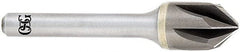 OSG - 1/4" Head Diam, 1/4" Shank Diam, Multi Flute 60° Solid Carbide Countersink - Apex Tool & Supply