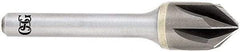 OSG - 5/8" Head Diam, 3/8" Shank Diam, Multi Flute 82° Solid Carbide Countersink - Bright Finish, Single End, Straight Shank, Right Hand Cut - Apex Tool & Supply