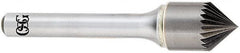 OSG - 1/4" Head Diam, 1/4" Shank Diam, 18 Flute 82° Solid Carbide Countersink - Apex Tool & Supply