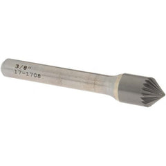 OSG - 3/8" Head Diam, 1/4" Shank Diam, 20 Flute 82° Solid Carbide Countersink - Apex Tool & Supply