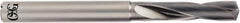 OSG - 9/32" 140° Spiral Flute Solid Carbide Screw Machine Drill Bit - WXS Finish, Right Hand Cut, 36mm Flute Length, 94mm OAL, Standard Point, Straight Shank, Through Coolant - Apex Tool & Supply