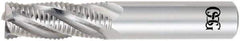OSG - 12mm Diam, 25mm LOC, 4 Flute Solid Carbide Roughing Square End Mill - Uncoated, 76mm OAL, 12mm Shank Diam, Single End, Centercutting, 30° Helix - Apex Tool & Supply