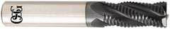 OSG - 5mm Diam, 15mm LOC, 4 Flute Solid Carbide Roughing Square End Mill - TiAlN Finish, 64mm OAL, 6mm Shank Diam, Single End, Centercutting, 30° Helix - Apex Tool & Supply