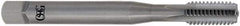 OSG - 3/8-24 UNF 2B 4 Flute Bright Finish Solid Carbide Straight Flute Machine Tap - Bottoming, Right Hand Thread, 2-15/16" OAL, 1-1/4" Thread Length, Oversize - Apex Tool & Supply