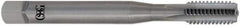 OSG - #8-32 UNC 2B 3 Flute Bright Finish Solid Carbide Straight Flute Machine Tap - Bottoming, Right Hand Thread, 63mm OAL, 3/4" Thread Length, Oversize - Exact Industrial Supply