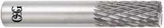 OSG - 9/16" Diam, 1-1/8" LOC, End Mill End, Solid Carbide Diamond Pattern Router Bit - Right Hand Cut, 3-1/2" OAL, 9/16" Shank Diam, Use on Alloy Steel, Carbon Steel, Hardened Steel - Apex Tool & Supply