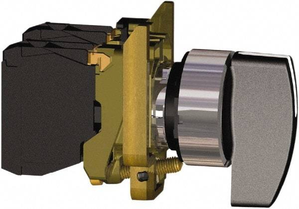 Square D - 0.87 Inch Mount Hole, 2 Position, Lever Operated, Selector Switch Only - Black, Maintained (MA), Nonilluminated, Shock and Vibration Resistant - Apex Tool & Supply