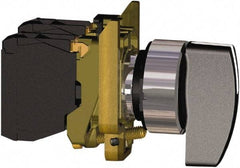 Square D - 0.87 Inch Mount Hole, 3 Position, Lever Operated, Selector Switch Only - Black, Maintained (MA), Nonilluminated, 2NO, Shock and Vibration Resistant - Apex Tool & Supply