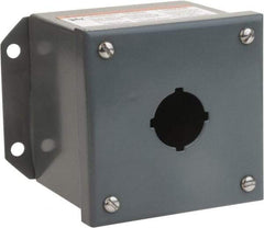 Square D - 1 Hole, 30mm Hole Diameter, Steel Pushbutton Switch Enclosure - 5-1/4 Inch High x 4.17 Inch Wide x 3.62 Inch Deep, 1, 3, 13 NEMA Rated - Apex Tool & Supply
