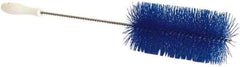 PRO-SOURCE - 1" Bristle Length, Plastic Food Service Brush - 6-1/2" Long x 2" Wide Head, 21" OAL, Blue, Wire Block - Apex Tool & Supply