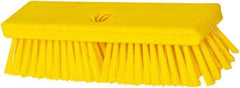 PRO-SOURCE - 1-3/4" Bristle Length, Polypropylene Food Service Brush - 10" Long x 2-1/2" Wide Head, Yellow, Foam Block - Apex Tool & Supply