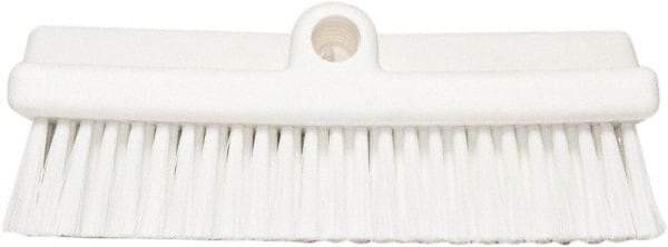 PRO-SOURCE - 1-3/4" Bristle Length, Polypropylene Food Service Brush - 10" Long x 5" Wide Head, 20" OAL, Long Handle, White, Foam Block - Apex Tool & Supply