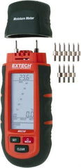 Extech - 32 to 104°F Operating Temp, Pocket Size Moisture Meter - LCD Display - Apex Tool & Supply