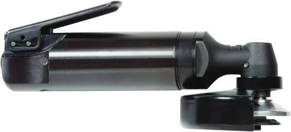 Chicago Pneumatic - 4" Wheel Diam, 13,500 RPM, Pneumatic Angle & Disc Grinder - 3/8-24 Spindle, 8.2 CFM, Side Exhaust - Apex Tool & Supply