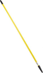 PRO-SOURCE - 60 x 1-1/4" Fiberglass Handle for Floor Squeegees & Push Brooms - Threaded Connection, Yellow - Apex Tool & Supply