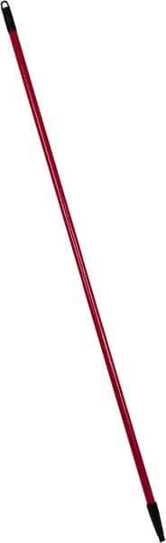 PRO-SOURCE - 60 x 1-1/4" Fiberglass Handle for Floor Squeegees & Push Brooms - Threaded Connection, Red - Apex Tool & Supply