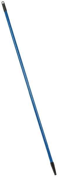 PRO-SOURCE - 60 x 1-1/4" Fiberglass Handle for Floor Squeegees & Push Brooms - Threaded Connection, Blue - Apex Tool & Supply