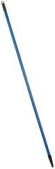 PRO-SOURCE - 60 x 1-1/4" Fiberglass Handle for Floor Squeegees & Push Brooms - Threaded Connection, Blue - Apex Tool & Supply