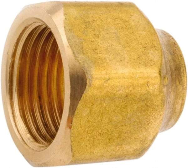ANDERSON METALS - 5/8 x 1/2" Tube OD, 45° Lead Free Brass Flared Tube Nut - Flare Ends - Apex Tool & Supply