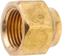 ANDERSON METALS - 3/8" Tube OD, 45° Lead Free Brass Flared Tube Nut - Flare Ends - Apex Tool & Supply