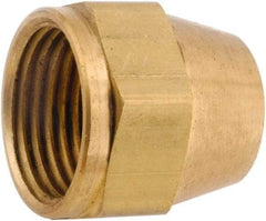 ANDERSON METALS - 3/8" Tube OD, 45° Lead Free Brass Flared Tube Nut - Flare Ends - Apex Tool & Supply