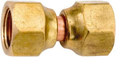 ANDERSON METALS - 1/2" Tube OD, 45° Lead Free Brass Flared Tube Swivel Connector - Flare x Flare Ends - Apex Tool & Supply