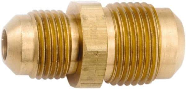 ANDERSON METALS - 5/8 x 3/8" Tube OD, 45° Lead Free Brass Flared Tube Union - Flare x Flare Ends - Apex Tool & Supply
