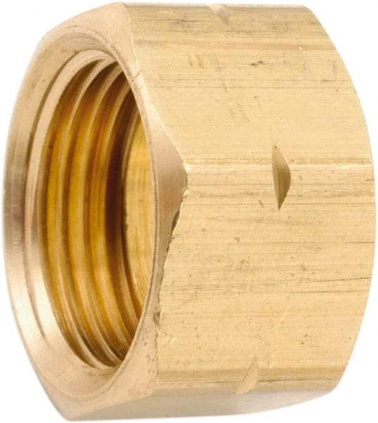 ANDERSON METALS - 7/8" OD, Lead Free Brass Self-Aligning Nut with Captive Sleeve - 450 Max Working psi, Nut Ends - Apex Tool & Supply