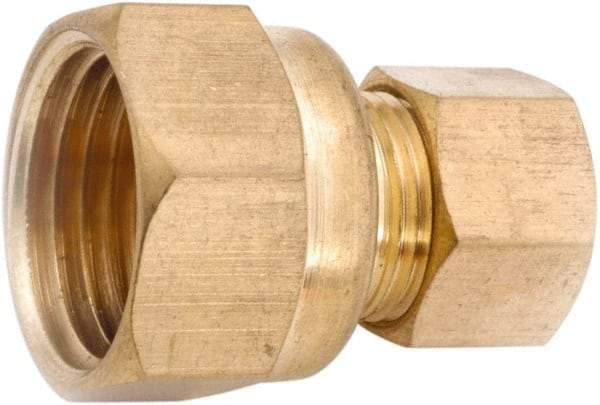 ANDERSON METALS - 1/4" OD, Lead Free Brass Thread-On Compression Reducer - 300 Max Working psi, Female Comp x Comp Ends - Apex Tool & Supply