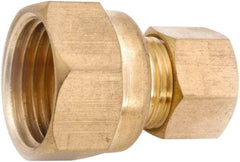 ANDERSON METALS - 1/4" OD, Lead Free Brass Thread-On Compression Reducer - 300 Max Working psi, Female Comp x Comp Ends - Apex Tool & Supply