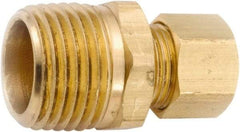 ANDERSON METALS - 7/16" OD, Lead Free Brass Male Connector - 200 Max Working psi, Comp x MNPT Ends - Apex Tool & Supply