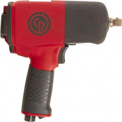 Chicago Pneumatic - 1/2" Drive, 9,000 RPM, 701 Ft/Lb Torque Impact Wrench - Pistol Grip Handle, 25.4 CFM, 90 psi, 1/4" NPT Inlet - Apex Tool & Supply