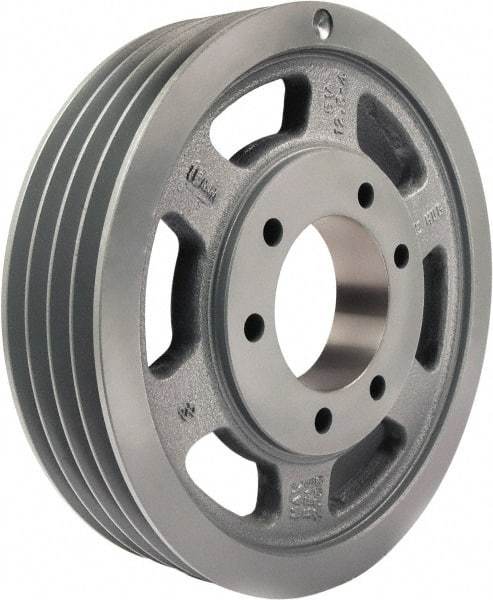 TB Wood's - 4 Groove, 7/8 to 3-1/2 Bore Diam, 18.7" Outside Diam, QD Bushed V Belt Sheave - 18.7 5V Diam Belt Pitch - Apex Tool & Supply