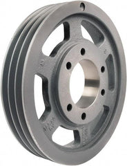 TB Wood's - 3 Groove, 7/8 to 3-1/2 Bore Diam, 13.2" Outside Diam, QD Bushed V Belt Sheave - 13.2 5V Diam Belt Pitch - Apex Tool & Supply