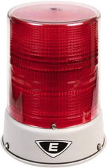 Edwards Signaling - 120 VAC, 4X NEMA Rated, LED, Red, Flashing, Steady Light - 65 Flashes per min, 3/4 Inch Pipe, 8-1/4 Inch Diameter, 7-3/4 Inch High, IP66 Ingress Rating, Pipe Mount - Apex Tool & Supply