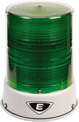 Edwards Signaling - 120 VAC, 4X NEMA Rated, LED, Green, Flashing, Steady Light - 65 Flashes per min, 3/4 Inch Pipe, 8-1/4 Inch Diameter, 7-3/4 Inch High, IP66 Ingress Rating, Pipe Mount - Apex Tool & Supply