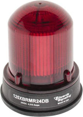 Edwards Signaling - 24 VDC, 4X NEMA Rated, LED, Red, Flashing, Steady Light - 65 Flashes per min, 3/4 Inch Pipe, 3-1/4 Inch Diameter, 3-7/8 Inch High, Panel Mount, Pipe Mount - Apex Tool & Supply