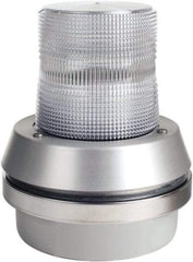 Edwards Signaling - 120 VAC, LED, Clear, Flashing Light - 65 Flashes per min, 1/2 Inch Pipe, 6 Inch Diameter, 7-3/8 Inch High, Box Mount, Pane, Pipe, Surface and Wall Mount - Apex Tool & Supply