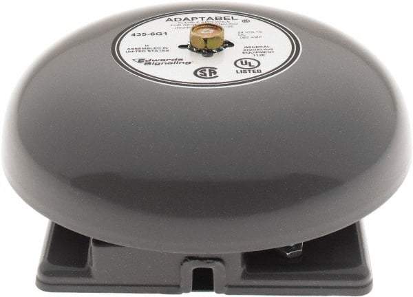Edwards Signaling - 6" Diam, 24 VDC Bell - 0.062 Amps, 92 Decibles at 10', Vibrating, Waterproof - Apex Tool & Supply
