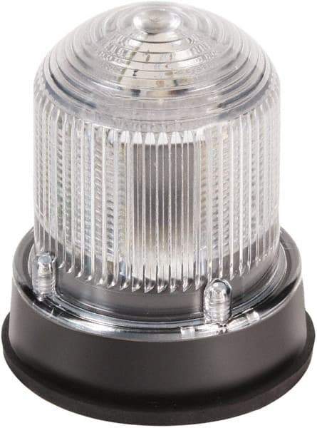 Edwards Signaling - 24 VDC, 4X NEMA Rated, LED, Blue, Flashing, Steady Light - 65 Flashes per min, 3/4 Inch Pipe, 3-1/4 Inch Diameter, 3-7/8 Inch High, Panel Mount, Pipe Mount - Apex Tool & Supply