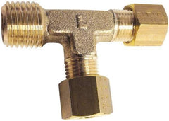 Legris - 8mm OD, Brass Male Run Tee - 232 Max Working psi, Comp x MBSPT Ends - Apex Tool & Supply