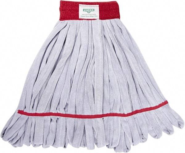 Unger - 5" Red Head Band, Large Microfiber Loop End Mop Head - 4 Ply, Clamp Jaw Connection, Use for General Purpose - Apex Tool & Supply