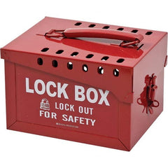 Brady - Group Lockout Boxes Portable or Wall Mount: Portable Maximum Number of Padlocks: 13 - Apex Tool & Supply