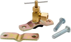 ANDERSON METALS - 1/4" Pipe, Angled Metal Seat Needle Valve - Brass Seal, Compression x Saddle Valve Ends, Lead Free Brass Valve, 150 Max psi - Apex Tool & Supply